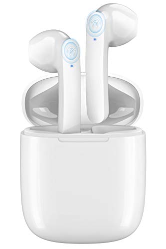 【令和2年最新版 Bluetooth イヤホン タッチ式】ワイヤレスイヤホン Bluetooth イヤホン ブルートゥースイヤホン iPhone Bluetoothヘッドセット air TWS Pods Bluetooth5.0 マイク内蔵 自動ペアリング 超大容量充電ケース付き 両耳 左右分離型 防水 軽量 Hi-Fi高音質 6Dステレオサウンド CVC8.0ノイズキャンセリング&AAC対応 iPhone/iPad/Android適用