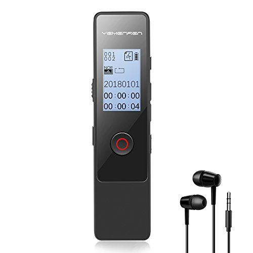 YEMENREN 8GB ボイスレコーダー ICレコーダー 録音機「大容量&高音質 1年保証&日本語説明書付き」 (黒)