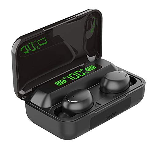 CXINLO Bluetooth イヤホン 高音質 タッチ式 マイク付き イヤホン ワイヤレス LEDデジタルディスプレイ 電量表示 瞬時接続 8Dステレオサウンド 自動ペアリング ぶるーとーす イヤホン 両耳 左右分離型 音量調整 IPX6 防水 ブルートゥース イヤホン スポーツ CVC8.0とDSPノイズキャンセリング ワイヤレス イヤホン bluetooth 5.0 ハンズフリー通話 Siri対応 ブルーとぅーす イヤホン iPhone/ipad/Android適用 (ブラック)