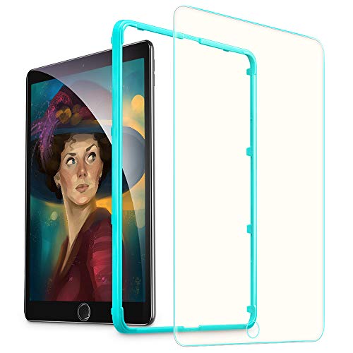 ESR iPad 9.7 フィルム iPad Pro 9.7 ブルーライトカット フィルム (2018 / 2017 新型) Air2 / Air/The New iPad 9.7インチ 日本旭硝子素材製 0.3mm 三倍強化 ガラス 液晶保護フィルム 貼り付けガイド枠付き 硬度9H 気泡自動排除 スクラッチ 指紋防止