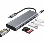 USB C ハブ USB Type C ハブ 7in1 変換 USB3.0 ハブ PD対応 急速充電 4K HDMI出力 高速データ転送 TF/SDカードリーダー USB3.0ポート*3 USB C ドッキングステーション ウルトラスリム MacBook /MacBook Air/MacBook Pro/ Surface GO/ Chromebook/ Samsung Galaxy Tab Pro/ HP Spectre/ Huawei Matebookなどに対応