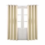 Jiyaru 1級遮光カーテン ドアカーテン 窓 カーテン 無地カーテン 装飾断熱 防音 厚地 4サイズ Beige 100*250cm