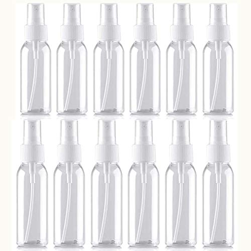 スプレー容器 アルコール対応 50ml スプレー ボトル pet 噴霧 器材 霧吹き 旅行 透明 小分け ボトル 液体 詰め替る 用 ボトル コスメ 用 詰め替える 容器 12個セット
