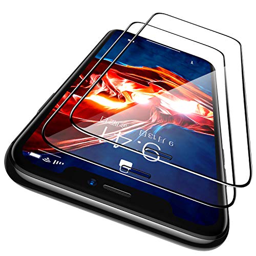 CASEKOO iPhone11Pro / iPhoneX/Xs ガラスフィルム 5.8インチ【2枚セット】【ガイド枠付き】 2020年進化版 日本旭硝子製 全面保護フィルム 強化ガラス 透過率99.9% 気泡ゼロ 飛散防止(アイフォン11Pro/Xs/X用 液晶保護フィルム)