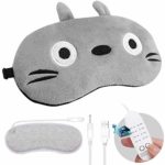 LOVEUR ホットアイマスク USB 電熱式ヒーター 安眠目元美顔器 温冷両用アイマスク タイマー設定 温度調節 蒸気 遮光 軽量 旅行 かわいい快眠グッズ 父の日 恋人 母 誕生日プレゼント 日語説明書 ギフトケース包装
