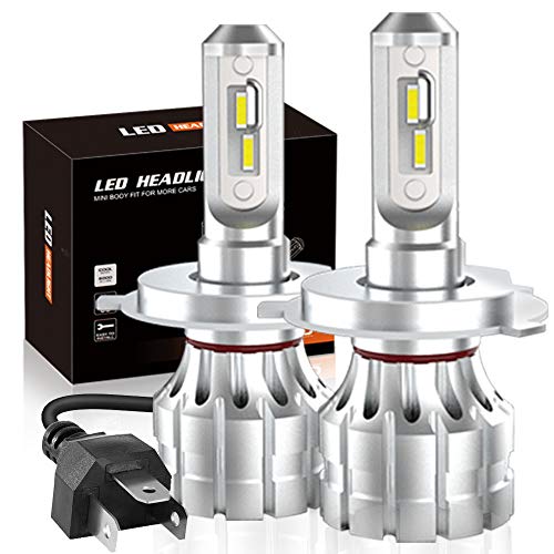 【2020最新モデル登場】LIMEY H4 led ヘッドライト Hi/Lo H4U 旧車対応 超コンパクトで明るい 高放熱性能ファン CSPチップ搭載 12000LM(6000LM*2) 車検対応 6000K DC12V車対応(ハイブリッド車・EV車対応) ホワイト 日本語取説保証書付 2個入 - G7H4