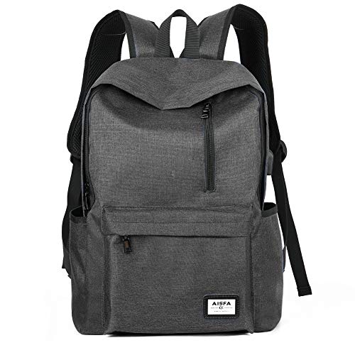 [AISFA]リュック リュックサック PCバック ビジネスリュック 大容量 ラップトップ バックパック USB充電ポートイヤホン穴付き 男女兼用 アウトドア旅行防水