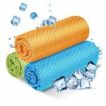 冷却タオル 3枚セット 【2020 新型繊維 瞬冷タイプ】 冷感タオル UVカット 熱中症対策 クールタオル スポーツタオル 抗菌防臭 ひんやり感 ジム ヨガ 水泳 旅行 超冷感 色褪せない (3枚3色セット)