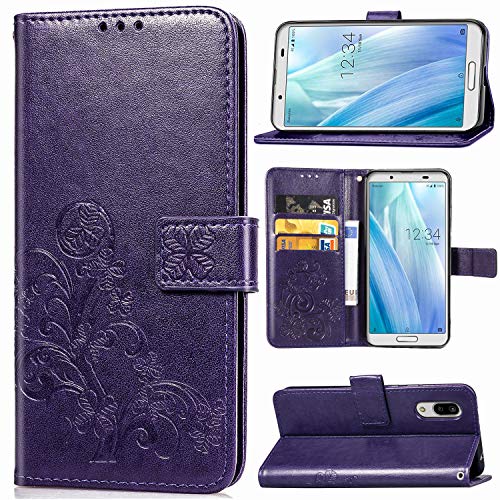 AQUOS Sense 3 lite SHRM12 ケース 手帳型 AQUOS Sense 3 SH02M ケース かわいい 軽量 超薄型 超耐磨 光沢感 カードホルダー&ストラップ付き スタンド機能 AQUOS sense3 SHV45 ケース 手帳型 AQUOS Sense3 lite SHRM12 / sense3 SHV45 /SH02M ケース 可愛いケース 柄は 裏側でも磁石 花柄模様 Android One S7 スマホケース カバー AQUOS Sense3 Basic SHV48 手帳型 ケース