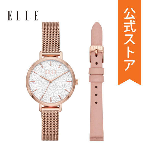 【20%OFFクーポン配布中】2019 冬の新作 エル 腕時計 レディース ELLE 時計 付け替え用 ベルト セット ELL27003 TERNES 公式 2年 保証