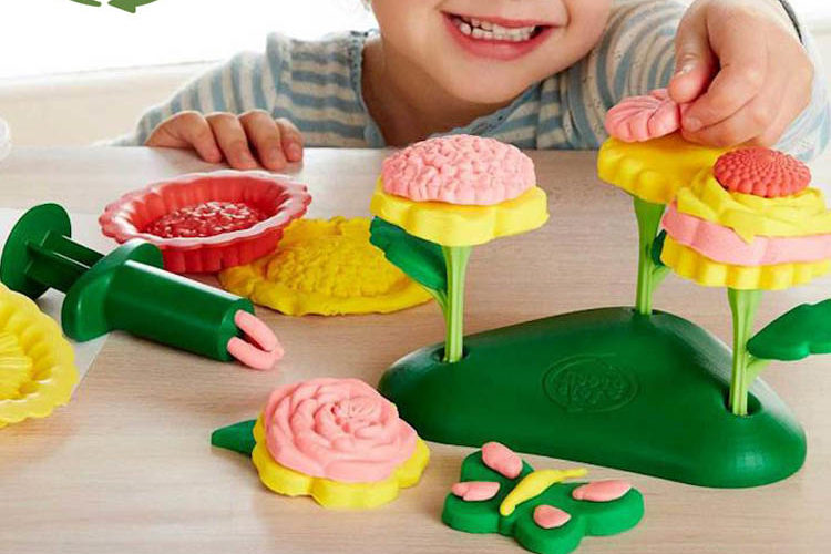 【P2倍・8月1日〜+クーポン有】Green toys フラワーメーカー 粘土 お店屋さん セット こむぎねんど 道具 グリーントイズ