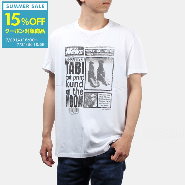 【15%OFFクーポン対象!7/28(火)16:00〜7/31(金)13:59】メゾンマルジェラ Maison Margiela メンズ Tシャツ トップス Tabi T-SHIRT WHITE S50GC0615S22816