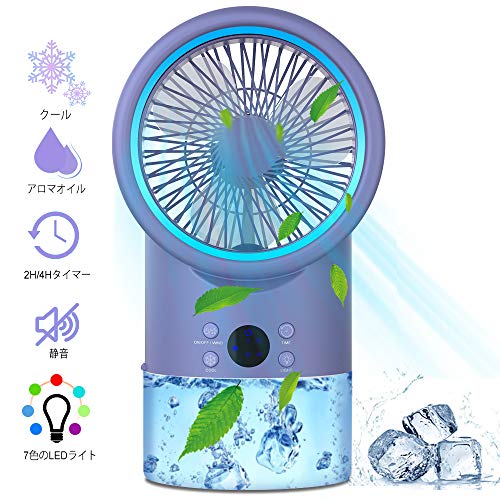 MACHITO【2020年夏限定版】 冷風扇 冷風機 卓上冷風機 扇風機 小型 ミニ冷風扇 ミニエアコンファン 小型クーラー コンパクト 省エネ 熱中症対策 強風 小型 3階段風量 静音 大容量タンク オフィス 寝室 自宅 日本語取扱説明書